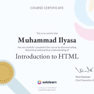 Certificate sololearn